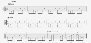 Sheet music showing intro and verse