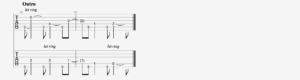 Guitar tablature showing the outro