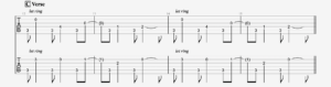 Guitar tablature showing the verse "C" section