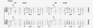 Tablature for chorus